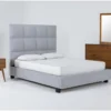 Boswell King Upholstered 4 Piece Bedroom Set With Alton Cherry Dresser, Mirror + Night Table -Furniture Store 285307 grey fabric bedroom set signature 01