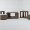 Delphine 3 Piece Coffee Table Set -Furniture Store 285455 brown wood coffee and end table set signature 01