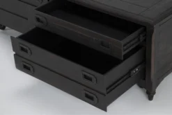 Jet 3 Piece Coffee Table Set -Furniture Store 285593 brown wood coffee and end table set detail 44