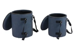 Blue Storage Ottoman Set Of 2 With Carrying Straps -Furniture Store 285729 blue wood ottoman detail 56