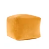 18X18 Golden Yellow Cotton Velvet Cube Floor Pouf -Furniture Store 285756 yellow cotton pouf signature 01