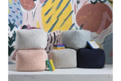 18X18 White Sherpa Cube Floor Pouf 9 18X18 White Sherpa Cube Floor Pouf -Furniture Store 285782 white polyester indoor pouf room 45