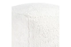 18X18 White Sherpa Cube Floor Pouf 8 18X18 White Sherpa Cube Floor Pouf -Furniture Store 285782 white polyester pouf detail 44
