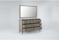 Corina 7 Drawer Dresser/Mirror -Furniture Store 286427 natural wood dresser and mirror set side 19