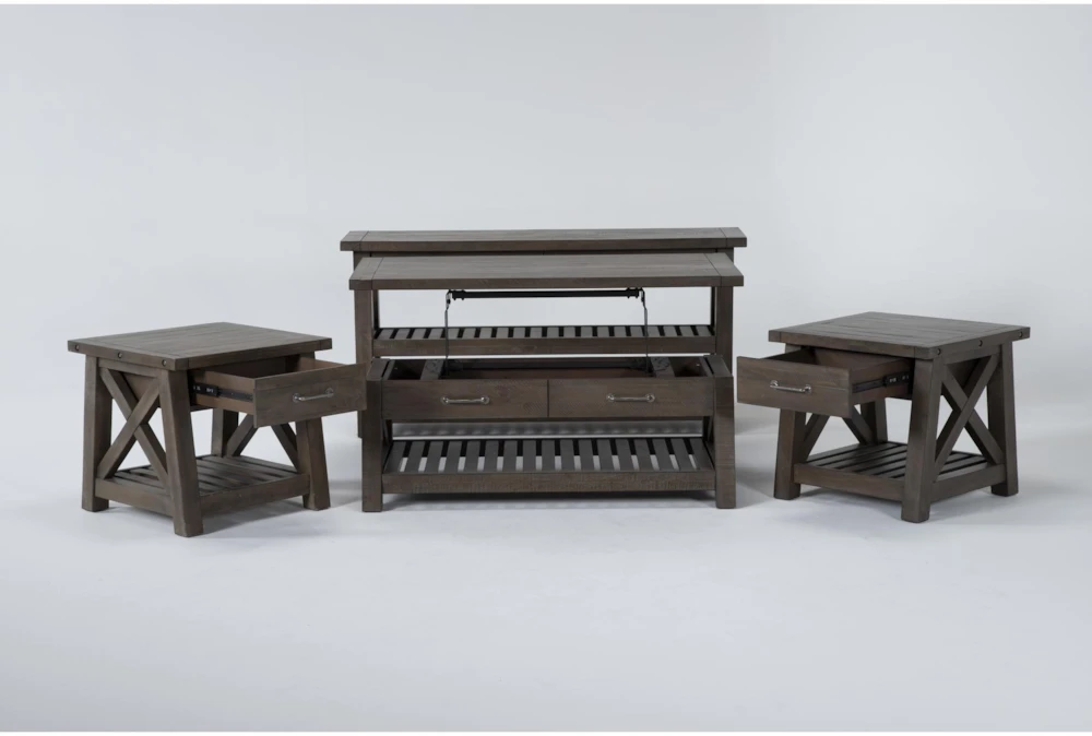 Jaxon Grey 4 Piece Coffee Table Set 4 Jaxon Grey 4 Piece Coffee Table Set - Image 2