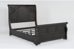 Remi King Sleigh Bed -Furniture Store 286635 brown wood bed side 20