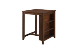Joni Cherry 37" Storage Counter Set For 2 -Furniture Store 286848 brown wood counter height set side 14