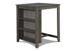 Joni Grey 37" Storage Counter Set For 2 -Furniture Store 286849 grey wood counter height set side 14 1