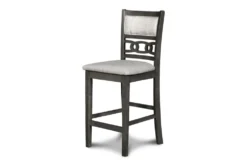 Joni Grey 37" Storage Counter Set For 2 -Furniture Store 286849 grey wood counter height set side 17 1