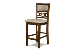 Joni Cherry Round 42" Counter Set For 4 -Furniture Store 286854 brown wood counter height set detail 44