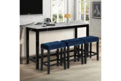 Janie Blue 4 Piece Console Bar Set 26 Janie Blue 4 Piece Console Bar Set -Furniture Store 286858 blue veneer console bar room 85