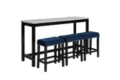 Janie Blue 4 Piece Console Bar Set