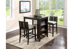 Kaine Cherry 36" Storage Counter Set For 2 -Furniture Store 286859 brown wood counter height set room 85