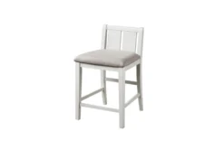 Kaine Two Tone White 36" Storage Counter Set For 2 15 Kaine Two Tone White 36" Storage Counter Set For 2 -Furniture Store 286861 white wood counter height set front 03