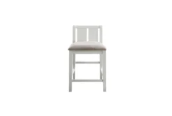 Kaine Two Tone White 36" Storage Counter Set For 2 16 Kaine Two Tone White 36" Storage Counter Set For 2 -Furniture Store 286861 white wood counter height set front 04