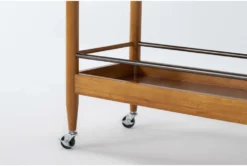 Alton Bar Cart -Furniture Store 286875 brown wood bar cart detail 45