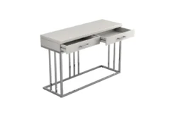 Noelle Console Table -Furniture Store 287465 white metal sofa table front 03