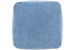 18"X18" Denim + Faux Leather Floor Pouf 11 18"X18" Denim + Faux Leather Floor Pouf -Furniture Store 288572 blue fabric pouf detail 46