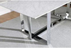 Ashlynn 82" Dining Table -Furniture Store 288713 white tempered glass dining table detail 44