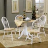 Rebecca 40" Drop Leaf Dining Set For 4 -Furniture Store 288721 brown wood dining set signature 01