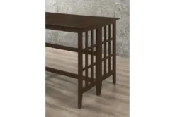 Shawna 70" Counter Table -Furniture Store 288736 brown wood dining table detail 44