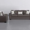 Parker II Chenille 101" Sofa/Loveseat Set -Furniture Store 288949 brown fabric sofa and loveseat set signature 01