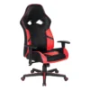 Zulu Black Gaming Chair With Red Accents & Adjustable Height Armrests 1 Zulu Black Gaming Chair With Red Accents & Adjustable Height Armrests -Furniture Store 289896 black polyurethane gaming chair signature 01