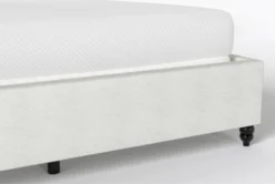 Sophia II King Upholstered Panel 3 Piece Bedroom Set With 2 Kincaid Open Nightstands -Furniture Store 291871 beige fabric bedroom set detail 45