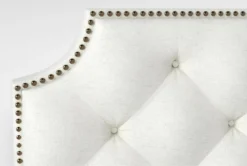 Sophia II California King Upholstered Storage 3 Piece Bedroom Set With Wade Chest Of Drawers + Nightstand -Furniture Store 291967 beige fabric bedroom set detail 44