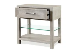 Lucia 29" 1 Drawer Nightstand 10 Lucia 29" 1 Drawer Nightstand -Furniture Store 292234 grey wood nightstand detail 44