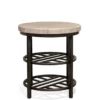 Abbott Round End Table -Furniture Store 292237 white stone end table signature 01