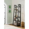 Regis Black 72" Angled Bookshelf -Furniture Store 292516 black wood bookcase signature 01