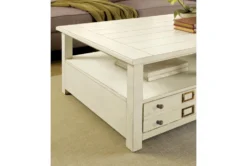 Salinger Coffee Table With Storage -Furniture Store 292624 white wood coffee table detail 44