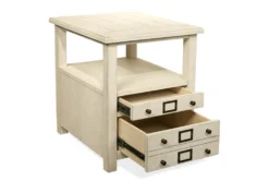 Salinger End Table 9 Salinger End Table -Furniture Store 292625 white wood end table detail 44