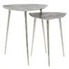 Grey Aluminum Accent Table Set Of 2 -Furniture Store 293133 grey multi media accent table signature 01
