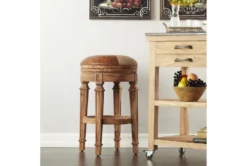 26" Brown Wood Bar Stool -Furniture Store 293353 brown multi media bar stool room 85