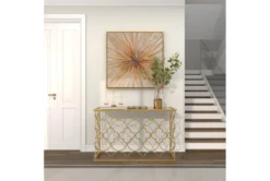49X31 Gold Iron Console Table -Furniture Store 293356 gold metal sofa table room 95