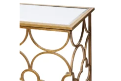 49X31 Gold Iron Console Table -Furniture Store 293356 gold multi media sofa table detail 44
