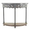 36X32 Grey Iron Console Table