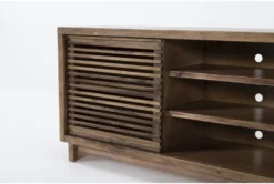 Zayne 75" Tv Stand -Furniture Store 293528 brown wood media console detail 44
