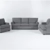 Hampstead Graphite 3 Piece Sofa, Loveseat & Chair Set -Furniture Store 294217 signature 01