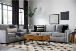 Mathers Oyster 64" Loveseat -Furniture Store 294379 grey fabric loveseat room 61