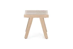 Delano Brown Outdoor Ottoman -Furniture Store 294568 beige polyester chair and ottoman set side 14