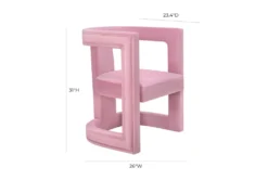 Montgomery Pink Velvet Accent Chair -Furniture Store 294726 pink fabric accent chair front 03