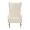 Macey Cream Velvet Wingback Accent Chair -Furniture Store 294763 white fabric accent chair signature 03