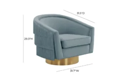 Helen Blue Fringed Swivel Accent Chair 11 Helen Blue Fringed Swivel Accent Chair -Furniture Store 294772 blue fabric swivel detail 44