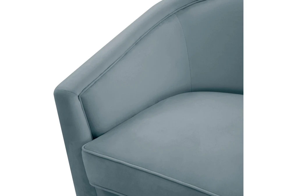Helen Blue Fringed Swivel Accent Chair 8 Helen Blue Fringed Swivel Accent Chair - Image 6