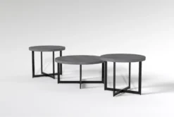 Medford 3 Piece Coffee Table Set -Furniture Store 294853 black wood coffee and end table set side 20