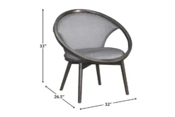 Orbit Grey Accent Chair With Grey Wood Frame -Furniture Store 296315 grey fabric accent chair detail 44