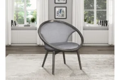 Orbit Grey Accent Chair With Grey Wood Frame -Furniture Store 296315 grey fabric accent chair room 85